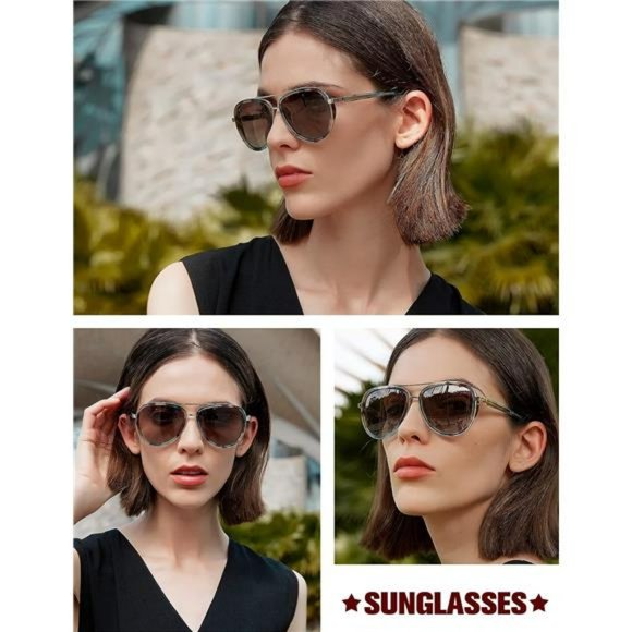 Polarized Sunglasses UV - Protection Retro Mirrored Shades For Women main image 4
